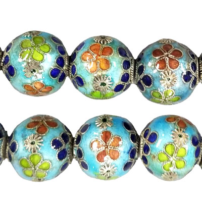 ENAMEL ROUND 16MM TOURQUOISE